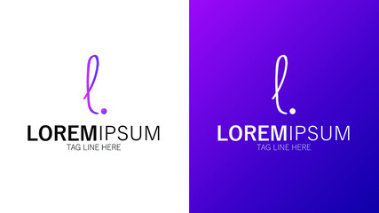 Fototapeta premium Letter L Web Logo Design Concept for Company Business Corporates Black and White theme Vector EPS files