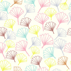 Vector seamless floral pattern. Flowers in pastel colors