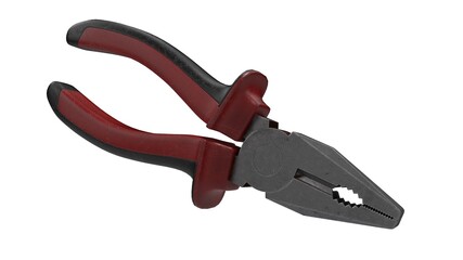 3d illustration. A beautiful view of pliers toll on a white gradient background.