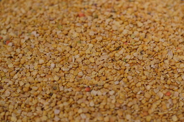 Lathyrus sativus, grass pea on a glass bowl