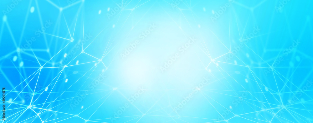 Canvas Prints panoramic abstract dot and triangle connection background., the world is connect and smaller concept