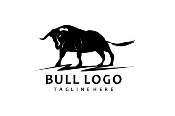 bull logo icon vector isolate
