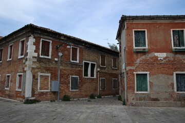 Italy, Venice: Foreshortening of Murano Island.
