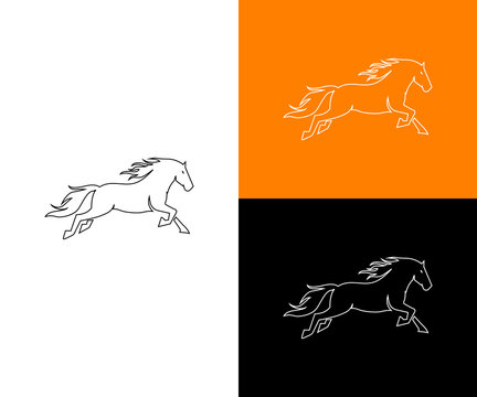 Unique horse and animal logo design