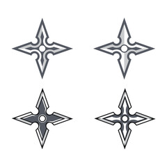 shuriken star set. ninja shuriken weapon.