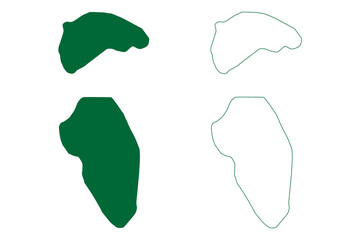 Poivre and Du Sud island (Republic of Seychelles, Indian Ocean, Outer Islands, Amirante Islands) map vector illustration, scribble sketch Poivre Atoll and Ile Du Sud map