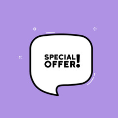 Speech bubble with special offer text. Boom retro comic style. Pop art style. Vector line icon for Business and Advertising