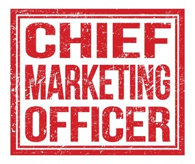 CHIEF MARKETING OFFICER, text on red grungy stamp sign