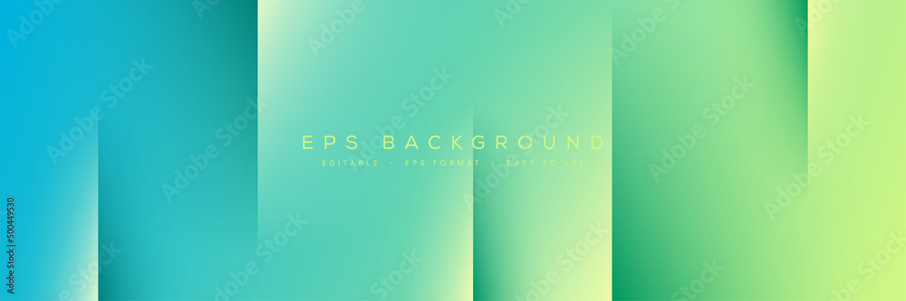Wall mural abstract green polygonal pattern background in paper layer premium style template design for cover b