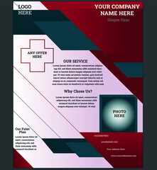 Medical Business promotional Flyer and template.