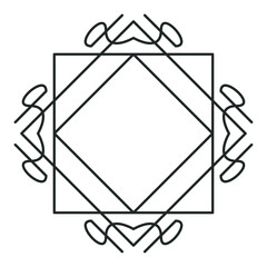 decorative monochrome vintage frame