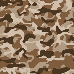 
Military camouflage brown sand pattern, army texture.