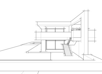 sketch of a house
