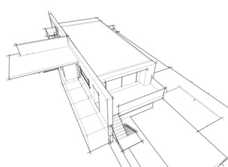 sketch of a house