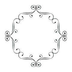 monochrome vintage floral frame