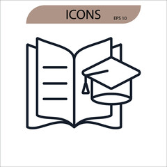 Learning icons  symbol vector elements for infographic web