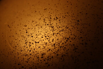 sand drops on the glass