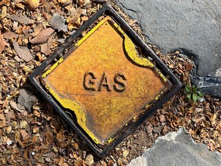 Gas sign on the street