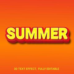 Summer Sale 3d Text Effect Template