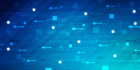 Obraz premium 2d illustration abstract digital binary data on computer screen