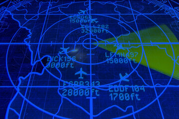 Simulation screen showing various flights for transportation and passengers.