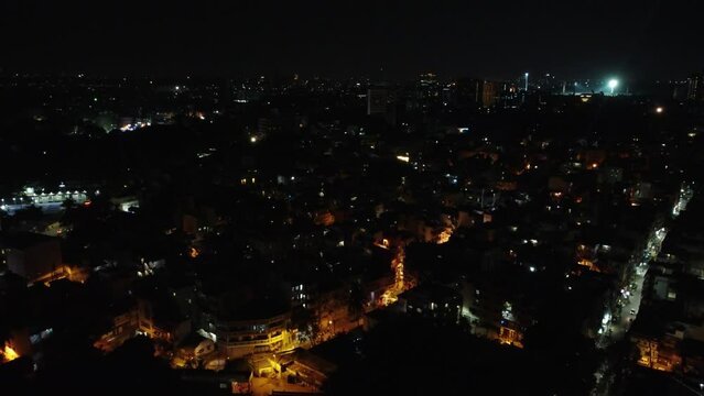 Bangalore, India 24th March 2022:  An aerial shot of Garuda Mall in Bangalore city with live traffic. The capital city of Karnataka drone view. heart of the central business district in Bengaluru.