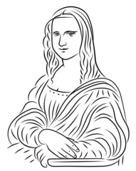 Leonardo da Vinci -  Mona Lisa. Gioconda. Joconde. Lisa Gherardini. Louvre. Replica, portrait.