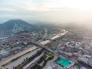 San Cristobal hill in Rimac district, Lima, Peru.