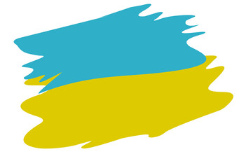 Ukrainian flag yellow blue vector element