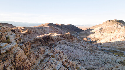 mountains in the morning