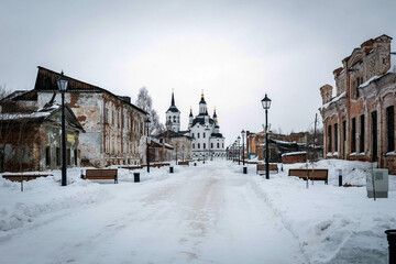 The winter in the city Tobolsk