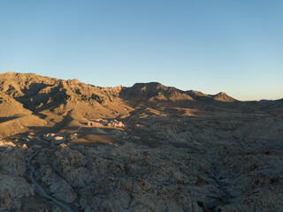 sunset in the mountains