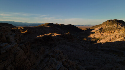 sunset in the mountains