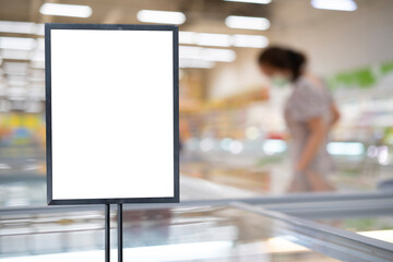 Mockup advertising board in front of supermarket. Mock up billboard for your text messege or mock...