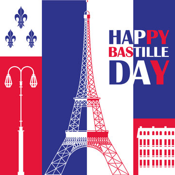 happy bastille day lettering