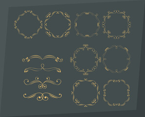 twelve vintage frames