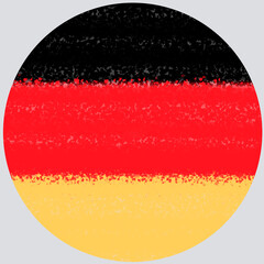 Obraz premium Round flag of Germany