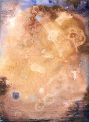 Beautiful handmade watercolor water stained art