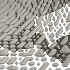 3d render grey background illustration with surface