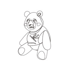 Drawing for coloring Panda 