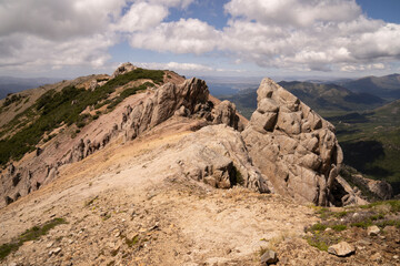 The rocky mountaintop of Bella vista hill in Bariloche, Patagonia Argentina.