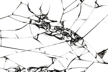 Broken smartphone glass, laptop screen, monitor, cracked broken glass tablet screen.