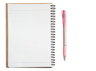 spiral notebook isolated on white