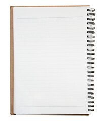 Fototapeta na wymiar spiral notebook isolated on white