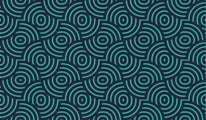 Modern pattern with dark green circles
