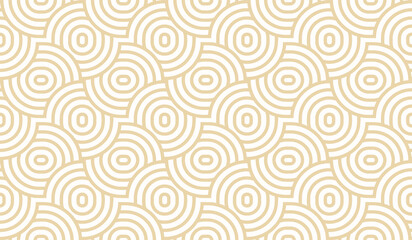 Elegance seamless pattern with crazy circles in golden color
