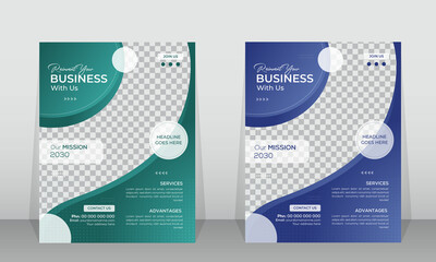 Elegant Corporate & Business Flyer Brochure Template Design, abstract business flyer, vector template design