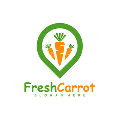Carrot Point logo design vector, Creative Carrot logo design Template Illustration