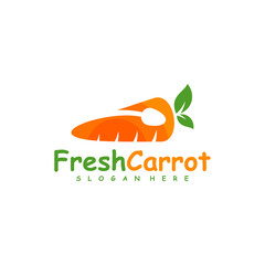 Food Carrot logo design vector, Creative Carrot logo design Template Illustration