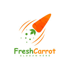 Rocket Carrot logo design vector, Creative Carrot logo design Template Illustration